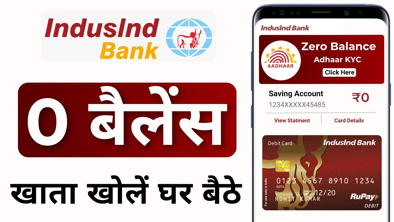 Indusind Bank Account Opening Online